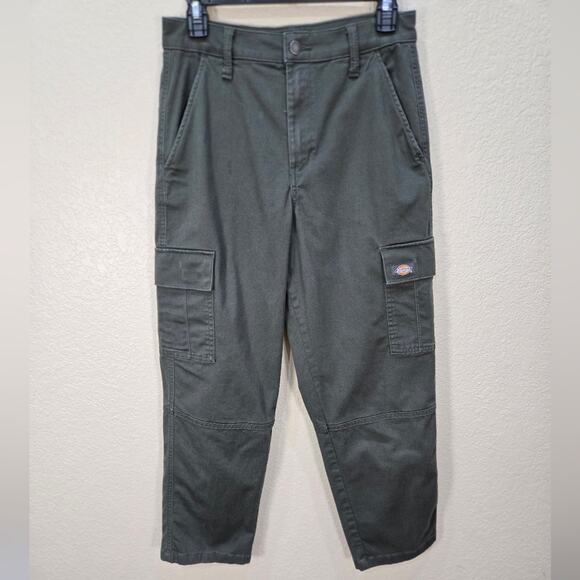 Dickies Womens Dark Green Cargo Work Pants 27x27 - Picture 1 of 12